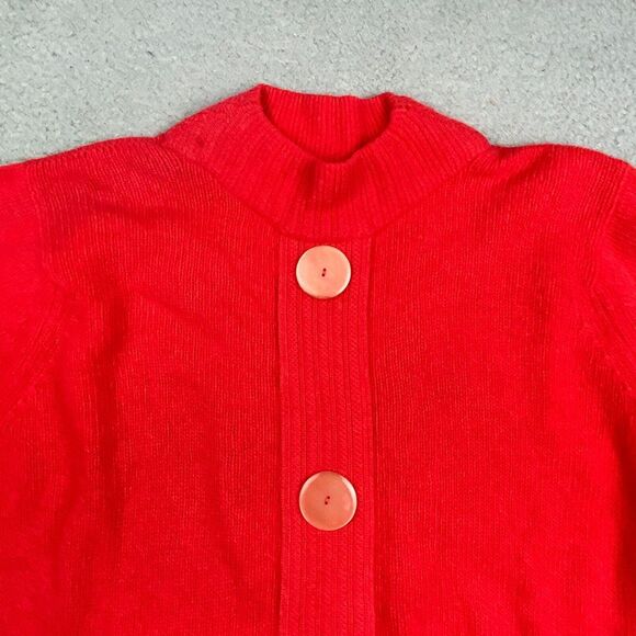 Vintage Minklander Darlene‎ Sweater 38 Small Women Red Lambswool Made in USA - Picture 4 of 10